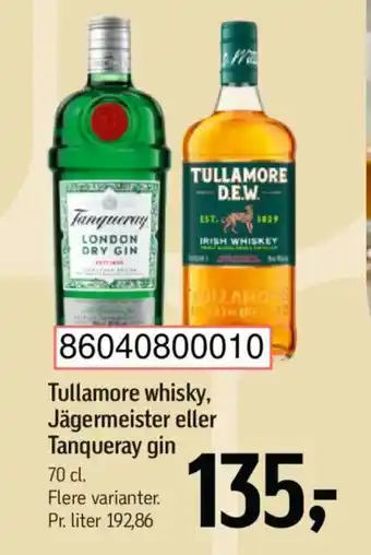 Føtex Tullamore whisky, Jägermeister eller Tanqueray gin tilbud