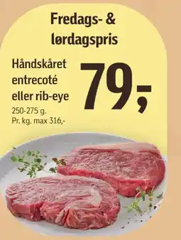 Føtex Håndskåret entrecoté eller rib-eye tilbud