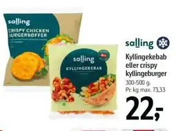 Føtex Salling kyllingekebab eller crispy kyllingeburger tilbud