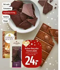 Føtex Anthon Berg eller Ferrero plade tilbud