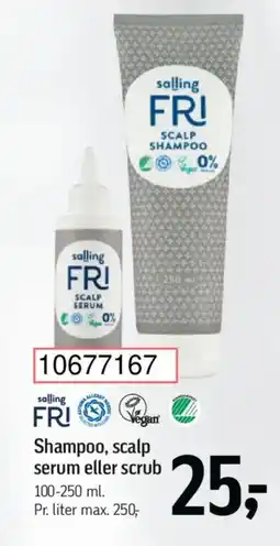 Føtex Salling fri shampoo, scalp serum eller scrub tilbud