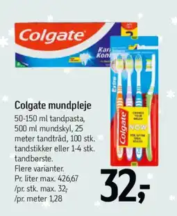 Føtex Colgate mundpleje tilbud
