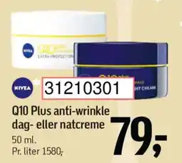 Føtex Q10 Plus anti-wrinkle dag- eller natcreme tilbud