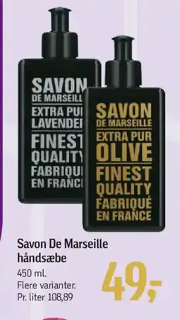Føtex Savon De Marseille håndsæbe tilbud