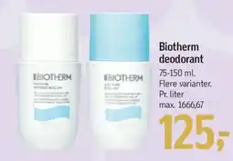 Føtex Biotherm deodorant tilbud