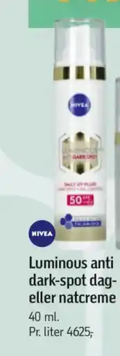 Føtex Luminous anti dark-spot dag- eller natcreme tilbud