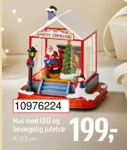 Føtex Hus med LED og bevægelig juletræ tilbud