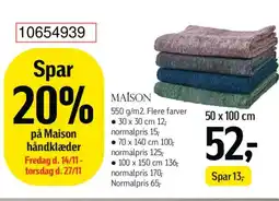 Føtex Maison håndklæder tilbud