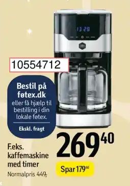 Føtex OBH NORDICA kaffemaskine med timer tilbud