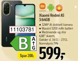 Føtex Xiaomi Redmi A5 3/64GB tilbud