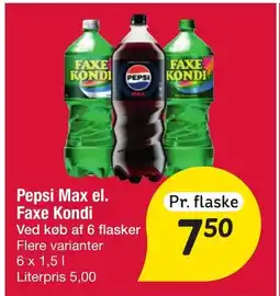 Fakta Tyskland Pepsi Max el. Faxe Kondi tilbud