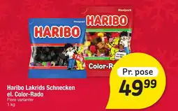 Fakta Tyskland Haribo Lakrids Schnecken el. Color-Rado tilbud