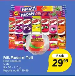 Fakta Tyskland Fritt, Maoam el. Trolli tilbud