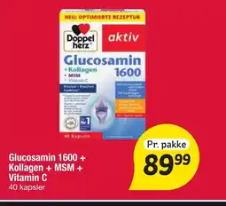 Fakta Tyskland Glucosamin 1600 + Kollagen + MSM + Vitamin C tilbud
