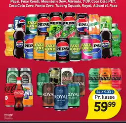 Fakta Tyskland Pepsi, Faxe Kondi, Mountain Dew, Mirinda, 7 UP ,Coca Cola PET, tilbud