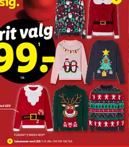 Lidl ESMARA®/ESMARA MEN® Julesweater med LED tilbud