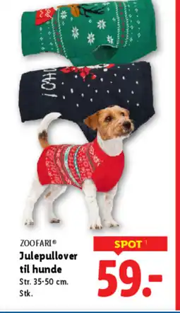 Lidl ZOOFARI Julepullover til hunde tilbud