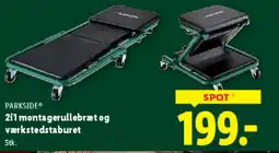 Lidl PARKSIDE 2i1 montagerullebræt og værkstedstaburet tilbud