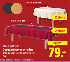 Lidl LIVARNO HOME® Jacquardvævet borddug tilbud