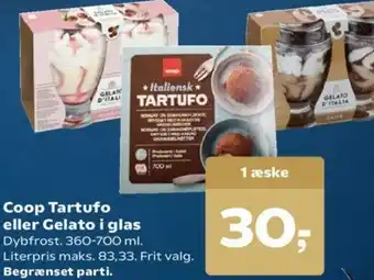 Coop Tartufo Eller Gelato i Glas