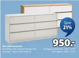 JYSK BILLUND kommode, DKK 950 tilbud