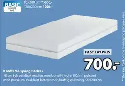 JYSK KAMELVA springmadras, DKK 700 tilbud