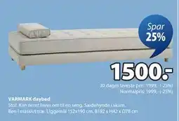 JYSK VARMARK daybed, DKK 1500 tilbud