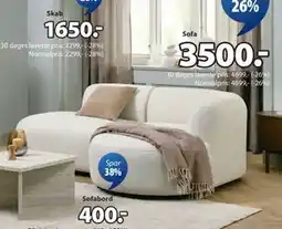 JYSK JYLLINGE sofa med chaiselong, DKK 3500 tilbud