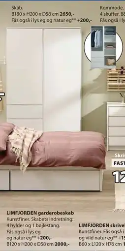 JYSK LIMFJORDEN garderobeskab tilbud