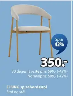 JYSK EJSING spisebordsstol, DKK 350 tilbud