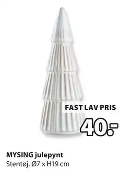 JYSK MYSING julepynt, DKK 40 tilbud