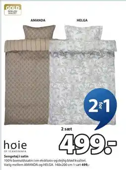 JYSK Sengetøj i satin, DKK 499 tilbud