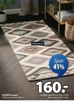 JYSK AVENBOK tæppe, DKK 160 tilbud