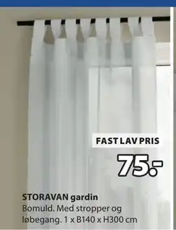 JYSK STORAVAN gardin, DKK 75 tilbud
