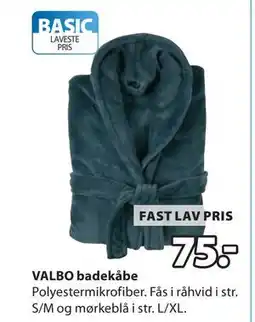 JYSK VALBO badekåbe., DKK 75 tilbud