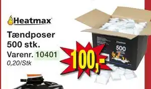 Tændposer 500 stk, DKK 100
