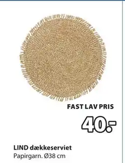 JYSK LIND dækkeserviet, DKK 40 tilbud