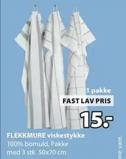 JYSK FLEKKMURE viskestykke, DKK 15 tilbud