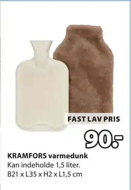 JYSK KRAMFORS varmedunk, DKK 90 tilbud