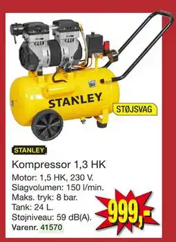 Harald Nyborg Kompressor 1,3 HK, DKK 999 tilbud