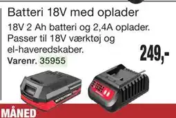 Harald Nyborg Batteri 18V med oplader, DKK 249 tilbud