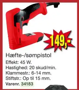 Harald Nyborg Hæfte-/sømpistol, DKK 149 tilbud