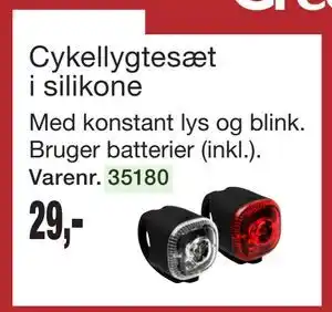 Harald Nyborg Cykellygtesæt i silikone, DKK 29 tilbud