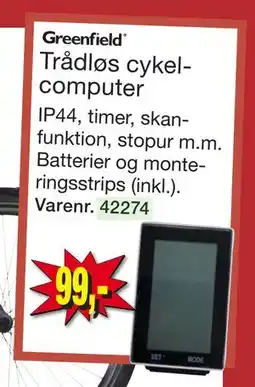 Harald Nyborg Trådløs cykelcomputer, DKK 99 tilbud