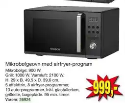 Harald Nyborg Mikrobølgeovn med airfryer-program, DKK 999 tilbud