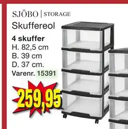 Harald Nyborg Skuffereol, DKK 259.95 tilbud