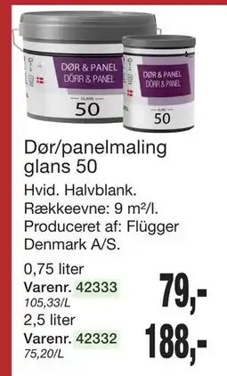 Harald Nyborg Dør/panelmaling glans 50 tilbud