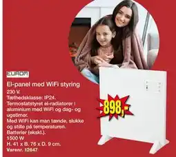 Harald Nyborg El-panel med WiFi styring, DKK 898 tilbud