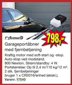 Harald Nyborg Garageportåbner med fjernbetjening, DKK 798 tilbud