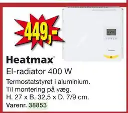 Harald Nyborg El-radiator 400 W, DKK 449 tilbud